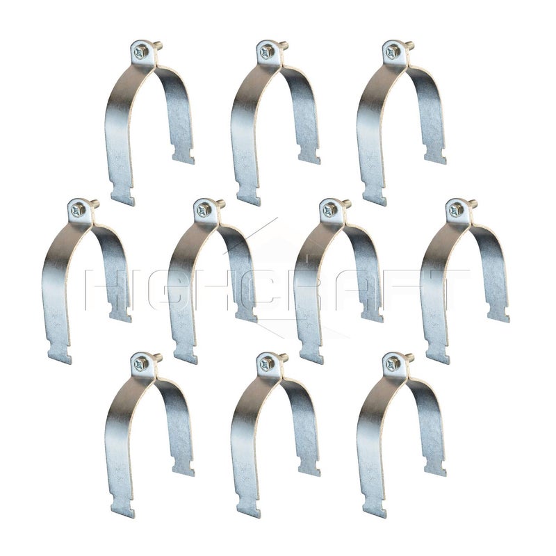 Highcraft DMTU-HF02-10 Strut Clamp, Electro Galvanized Steel, for 2 in. Pipe (PKG=10) - Image 1